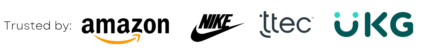 trusted by ttec, ukg, amazon, nike, roi