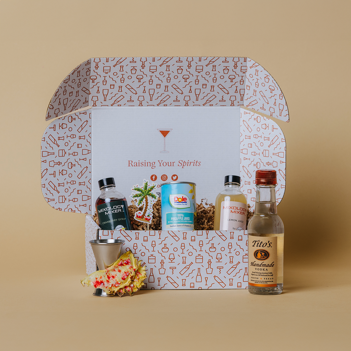 cocktail kits and gifts. virtual events. winter cocktails. christmas gifts