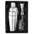 mixology mixer stainless steel shaker, jigger, bar spoon, and strainer